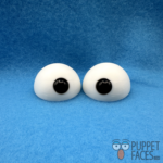 Half Dome Puppet Eye (40mm) with Dot Pupil: Angled